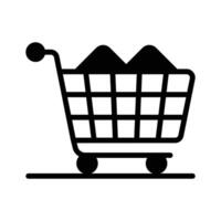 ell designed icon of a shopping cart, commonly used for online stores vector