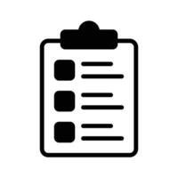 Carefully designed checklist icon represents a list of tasks or items to be completed, often used in productivity and organization apps vector