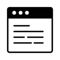 Website, webpage, browser icon design vector
