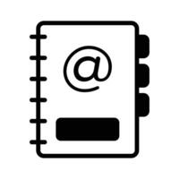 Phone book, contact book icon in trendy style, address book vector
