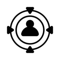 A well designed icon of target audience in modern style, ready for premium use vector
