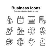 Well designed business and finance icons set, ready to use in websites and mobile apps vector
