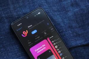 KYIV, UKRAINE - JUNE 20, 2024 Whee is instagram-like application for asian smartphone users for sharing photos between friends