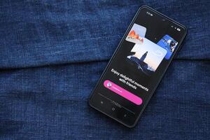 KYIV, UKRAINE - JUNE 20, 2024 Whee is instagram-like application for asian smartphone users for sharing photos between friends