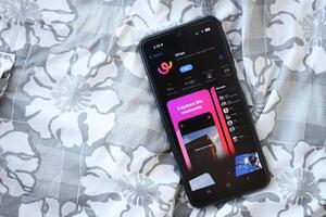 KYIV, UKRAINE - JUNE 20, 2024 Whee is instagram-like application for asian smartphone users for sharing photos between friends