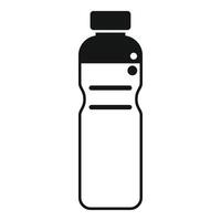Simple water bottle icon showing liquid refreshment vector