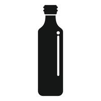 Black bottle icon showing a full container of liquid refreshment vector