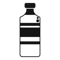 Simple water bottle icon showing container for beverages vector