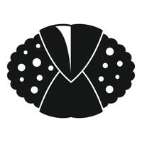 Round sushi roll with sesame seeds and cucumber icon vector