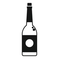 Bottle of beer with blank label showing bubbles rising to the top vector