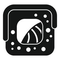 Sushi in box icon simple style vector