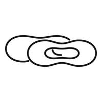 Peanut butter icon showing creamy nut paste spreading vector