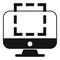 Computer displaying image editing software interface icon vector