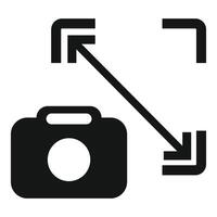 Diagonal camera move showing motion blur effect icon vector