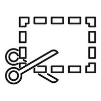 Scissors cutting coupon with dotted line vector