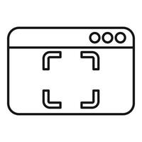 Computer screen showing focusing interface vector
