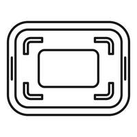 Smartphone displaying augmented reality focusing interface icon vector