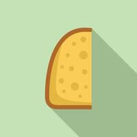 Slice of toast bread with butter spreading on it vector