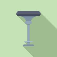 Modern round bar stool standing in empty room vector