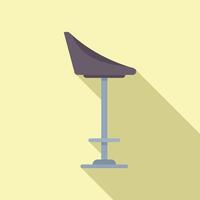 Modern bar stool standing tall with long shadow vector