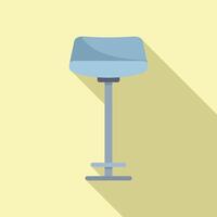 Modern bar stool standing tall with long shadow vector