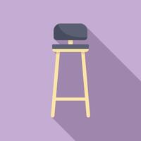 Tall bar stool standing alone casting long shadow vector