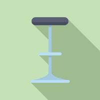 Modern round bar stool casting long shadow vector