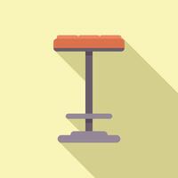 Modern bar stool with footrest casting long shadow vector