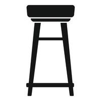 Simple tall bar stool standing on white background vector