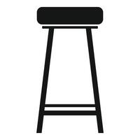 Simple bar stool with round seat standing on white background vector