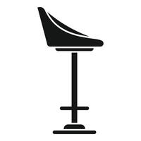 Modern bar stool standing tall icon, simple style vector