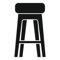 Tall bar stool standing on white background vector