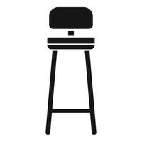 Modern bar stool standing tall with simple design vector