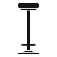 Tall bar stool with footrest standing on white background vector