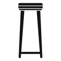 Simple bar stool standing on white background vector
