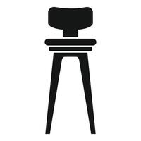 Simple bar stool standing on white background icon vector