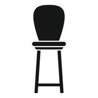 Simple tall bar stool with round seat standing alone vector