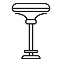 Modern bar stool standing on white background icon vector