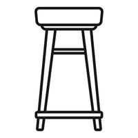 Simple tall bar stool with four legs icon showing minimalist design vector