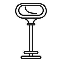 Floor scale standing showing weight measuring device vector