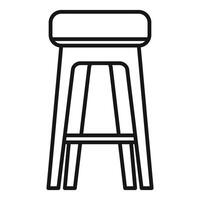 Modern bar stool with footrest for comfortable seating vector