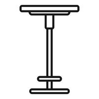 Adjustable height bar table standing desk line icon vector