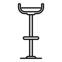 Modern bar stool standing on floor with footrest and comfortable seat vector