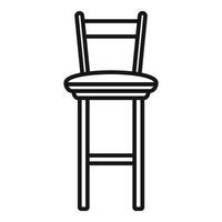Tall bar stool with round seat and footrest is standing vector