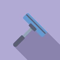Cleaning tool with long handle for washing windows and shower cabins vector