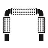 Car engine heat exchanger cooling system part icon vector