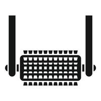 Led work lamp lighting the working surface icon, simple style vector