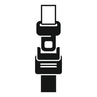 Safety belt buckle fastened ensuring secure protection icon vector