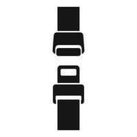 Open and closed seat belt buckle protecting from accident vector