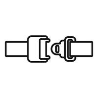 Open seat belt buckle waiting to be connected for safety vector